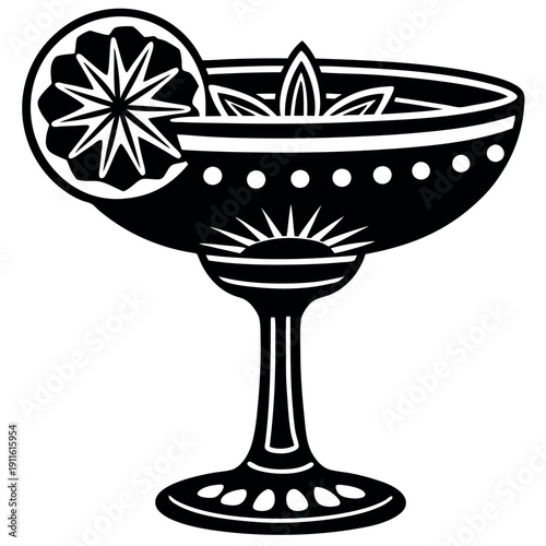 A margarita glasses silhouette cinco de mayo day 