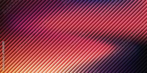 Futuristic neon backdrop with luminous vertical lines and smooth magenta to warm orange color transitions, ideal for creative and technology designs.