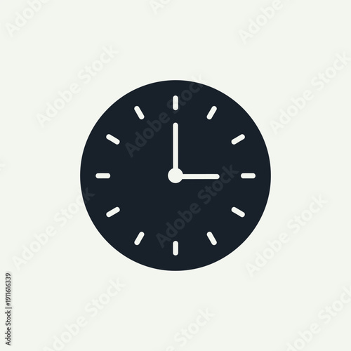 Wall Clock Icon – Time Management Schedule Symbol Illustration