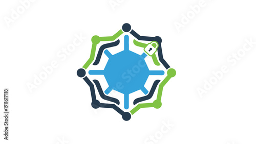 Blue Star Logo Design Element Shape.