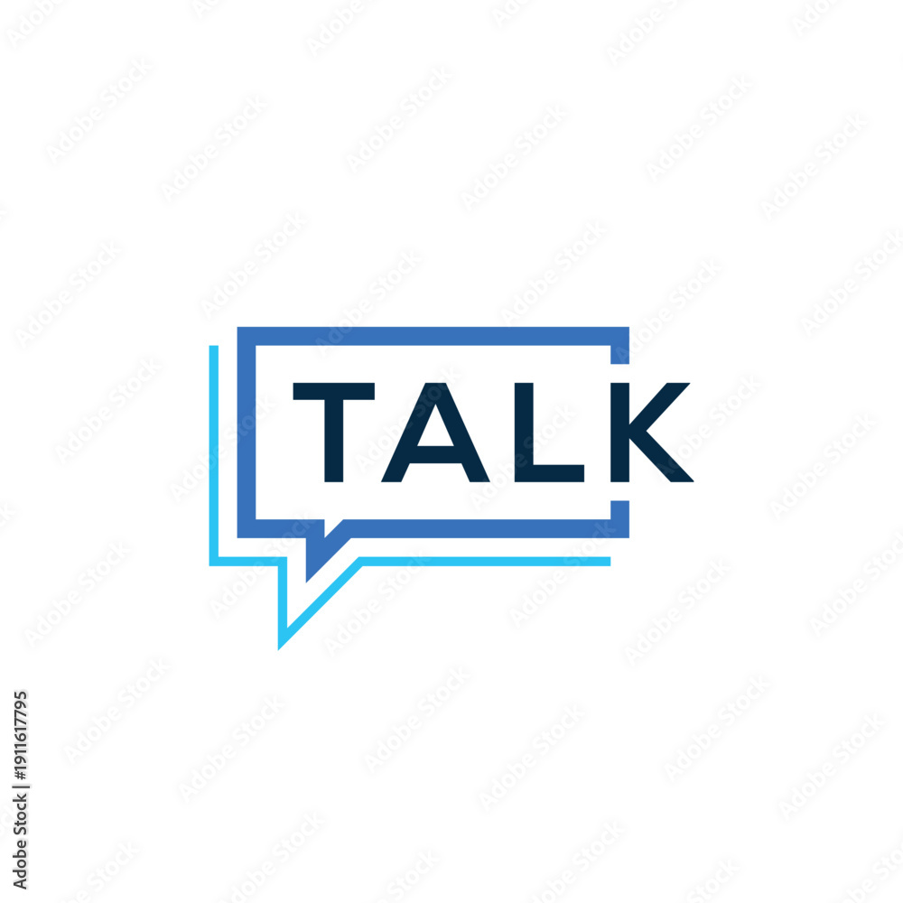 Fototapeta premium Word mark Talk Logo Design Inspiration