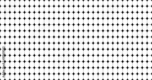 Monochrome seamless geometric rounded rectangle pattern abstract grid background