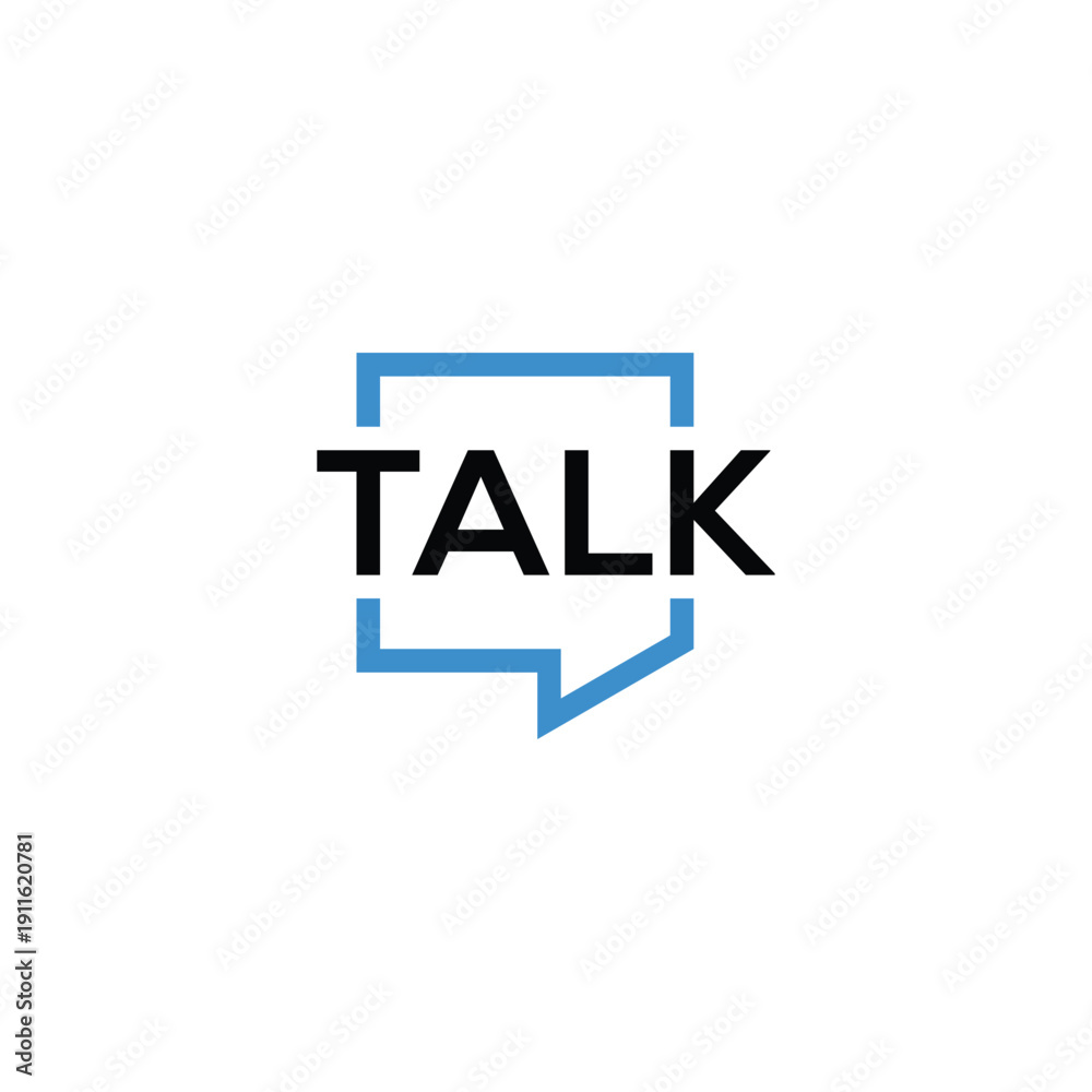 Obraz premium Word mark Talk Logo Design Inspiration