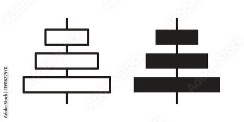 Align center icon. linear style sign for mobile concept and website ui design