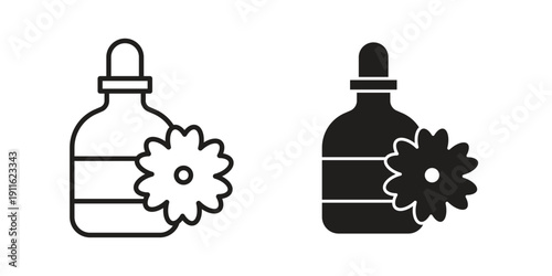 Bach flowers icon. linear style sign for mobile concept and website ui design