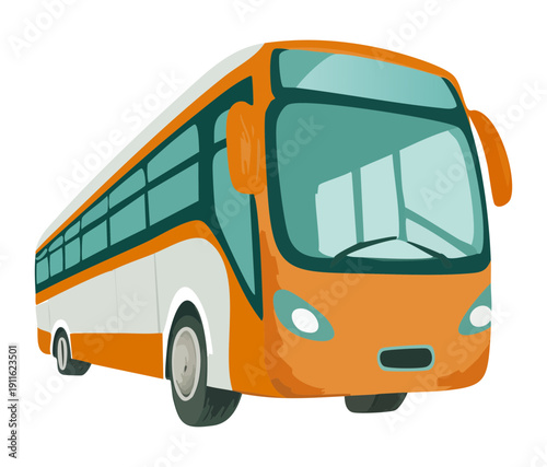 Modern luxury coach bus designed for comfortable long distance tourism and group passenger travel in the transportation industry
