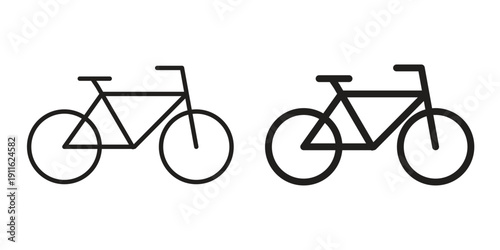 Biking icon. linear style sign for mobile concept and website ui design