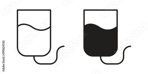 Blood transfusion icon. linear style sign for mobile concept and website ui design