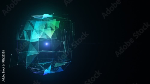 Futuristic Plexus Sphere Loop Alpha Channel