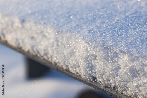 Canvastavla background of fresh snow texture in blue tone