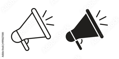 Campaign icon. linear style sign for mobile concept and website ui design