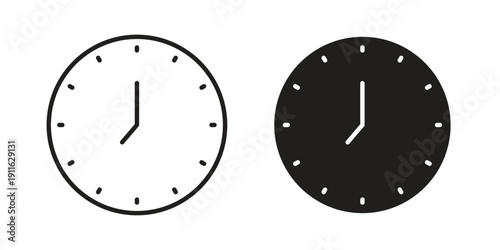 Clock seven icon. linear style sign for mobile concept and website ui design