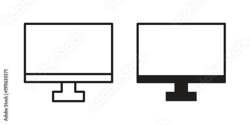 Computer screen icon. linear style sign for mobile concept and website ui design