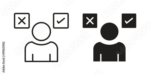 Decision icon. linear style sign for mobile concept and website ui design
