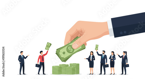 Businessman analyzing data on tablet at desk.