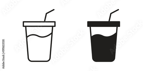 Drink icon. linear style sign for mobile concept and website ui design