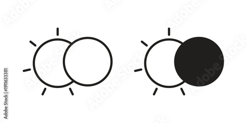 Eclipse icon. linear style sign for mobile concept and website ui design