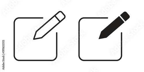 Edit icon. linear style sign for mobile concept and website ui design