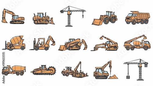 Heavy Construction Equipment Machines.