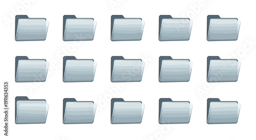 Folder icons collection for organizing files and data