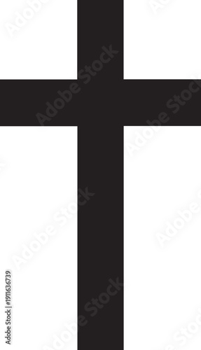 Christian cross silhouette vector illustration for religious symbol and faith background