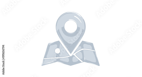 Map pointer icon. Location pin symbol. Navigation sign.