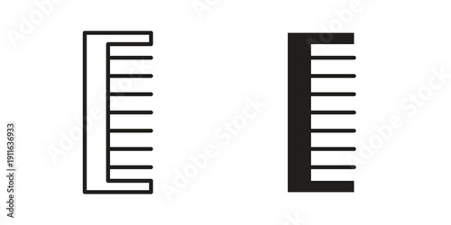 Hair brush icon. linear style sign for mobile concept and website ui design