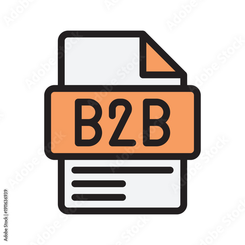 Free Download B2B Color Icon Business To Business icon representing corporate partnerships and enterprise services. - GFXLoad