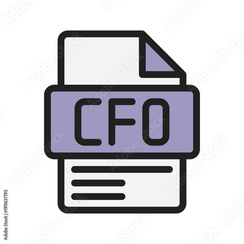 CFO Color Icon Chief Financial Officer icon for financial management and budgeting.