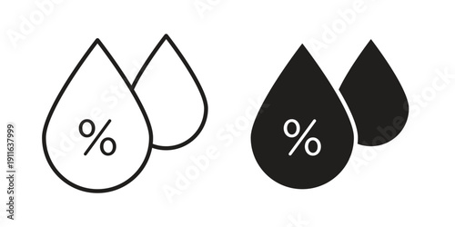 Humidity icon. linear style sign for mobile concept and website ui design