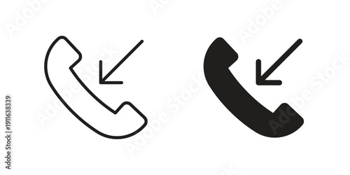 Incoming Call icon. linear style sign for mobile concept and website ui design