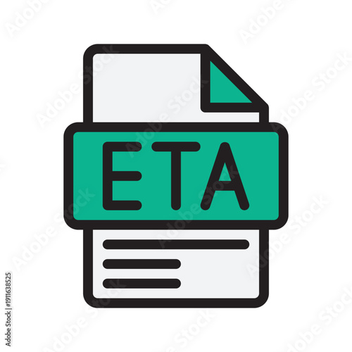 ETA Color Icon Estimated Time of Arrival icon representing delivery and schedule forecasting.