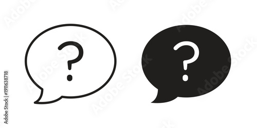 Interrogation icon. linear style sign for mobile concept and website ui design