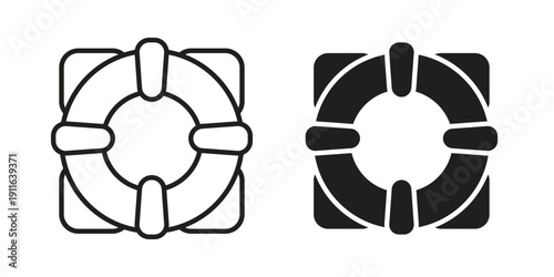 Life buoy icon. linear style sign for mobile concept and website ui design