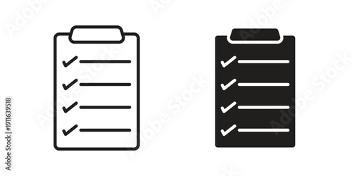 List check icon. linear style sign for mobile concept and website ui design