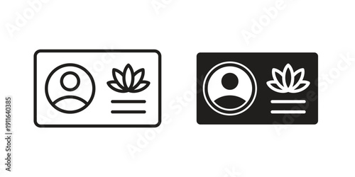 Medical marijuana card icon. linear style sign for mobile concept and website ui design