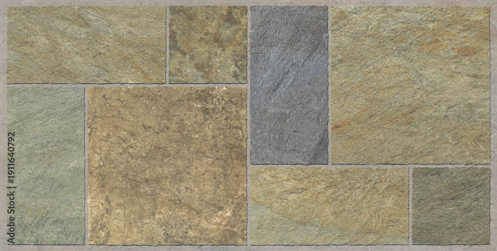 Fototapeta premium stone elevation wallpaper and flooring ,parking tiles