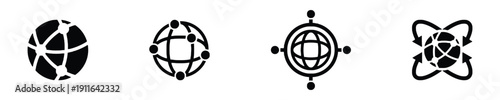 Global network icons representing world connection