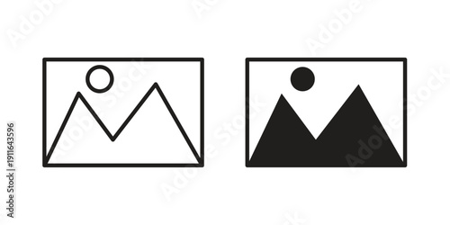 Picture icon. linear style sign for mobile concept and website ui design