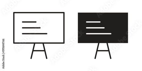 Presentation icon. linear style sign for mobile concept and website ui design