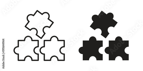 Puzzle icon. linear style sign for mobile concept and website ui design