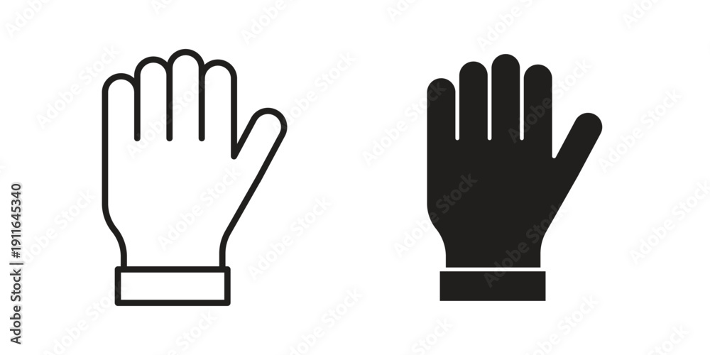 Fototapeta premium Raised hand icon. linear style sign for mobile concept and website ui design