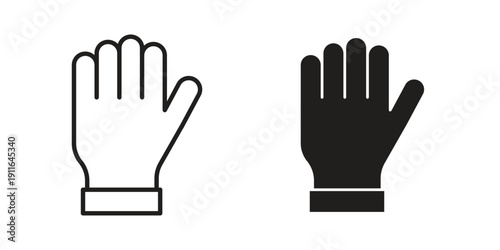 Raised hand icon. linear style sign for mobile concept and website ui design