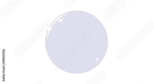 Shiny pearl orb, smooth sphere with light reflections