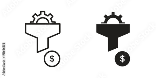 Sales funnel icon. linear style sign for mobile concept and website ui design