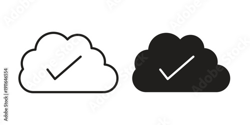 Saved to drive icon. linear style sign for mobile concept and website ui design