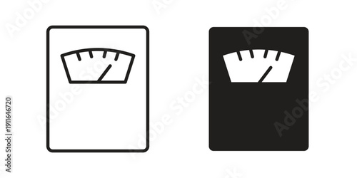 Scale icon. linear style sign for mobile concept and website ui design