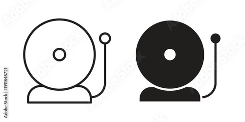 School bell icon. linear style sign for mobile concept and website ui design