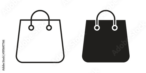 Shopping bag icon. linear style sign for mobile concept and website ui design