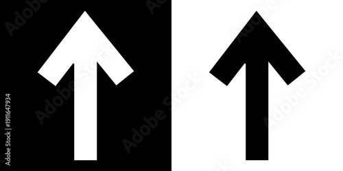 Black and white straight arrow icon. flat style. arrow icon for your web site design, logo, app, UI.